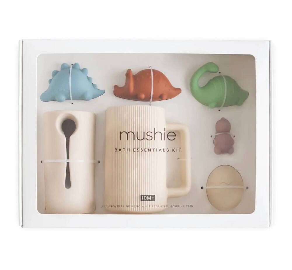 NEW MUSHIE kids' bath essentials kit in dino